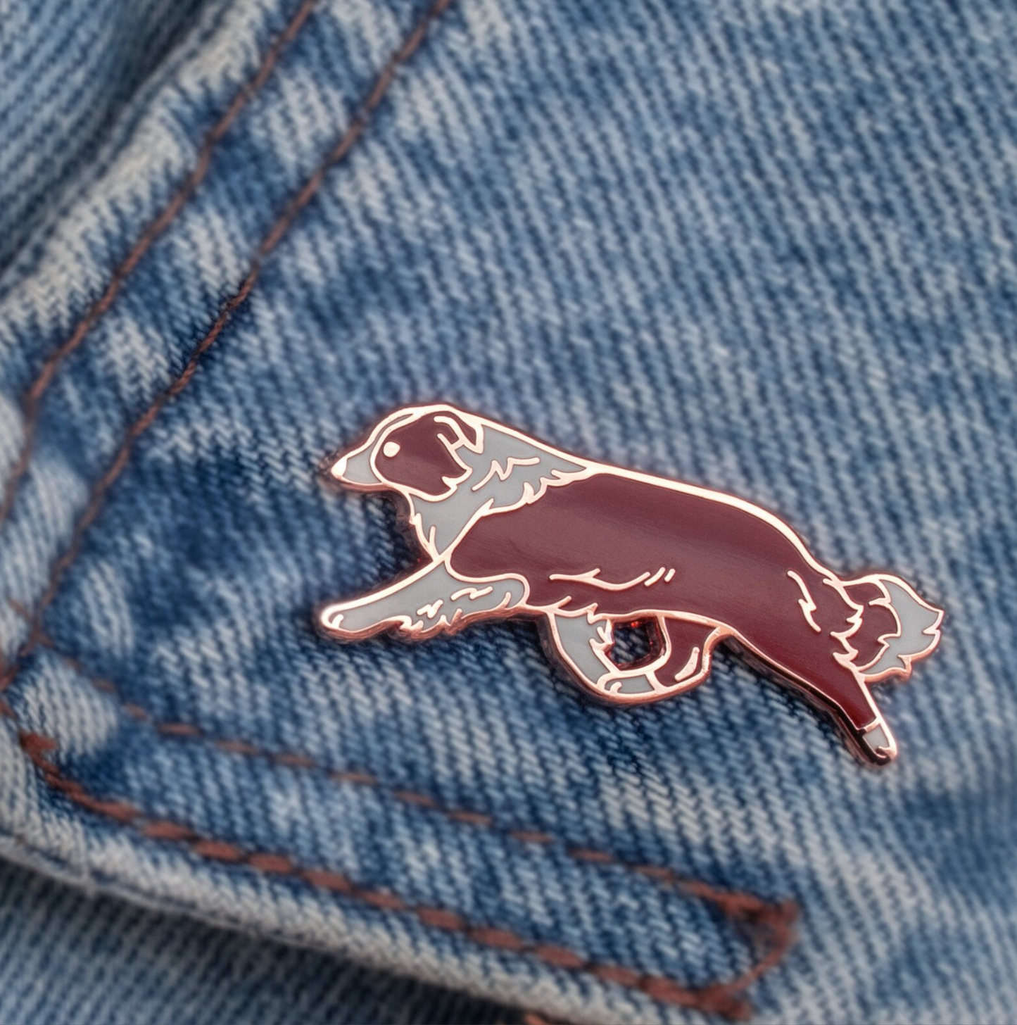 Border Collie Enamel Pin