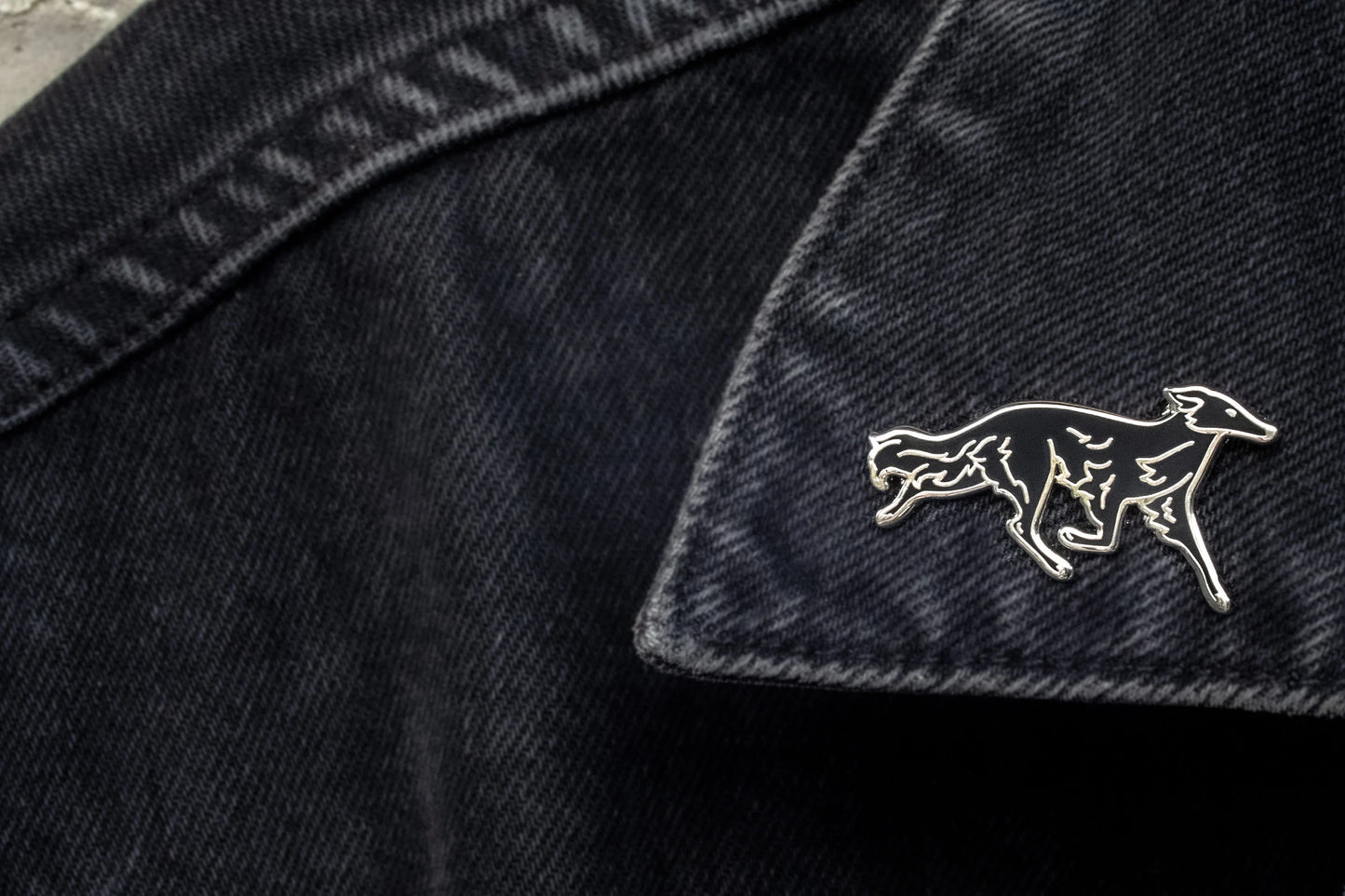Silken Windhound Enamel Pin