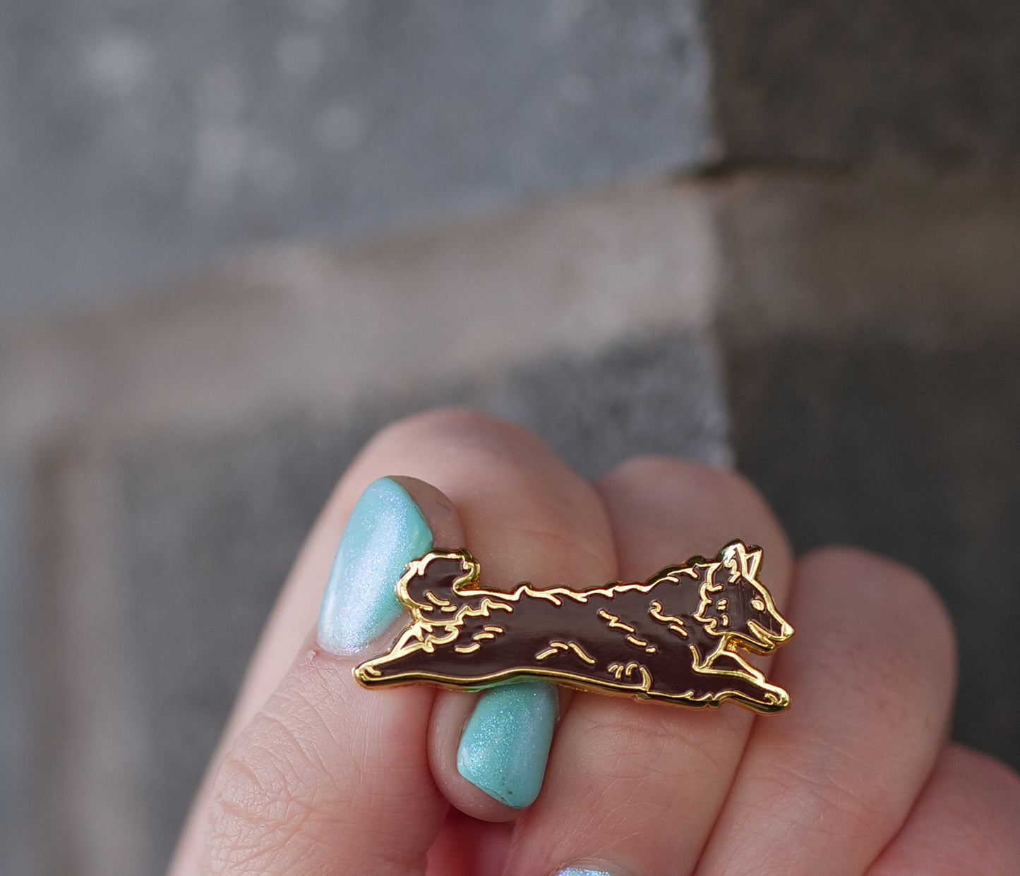Hungarian Mudi Enamel Pin