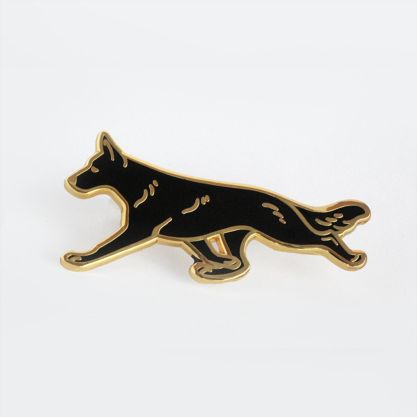 German Shepherd Dog Pin - Black