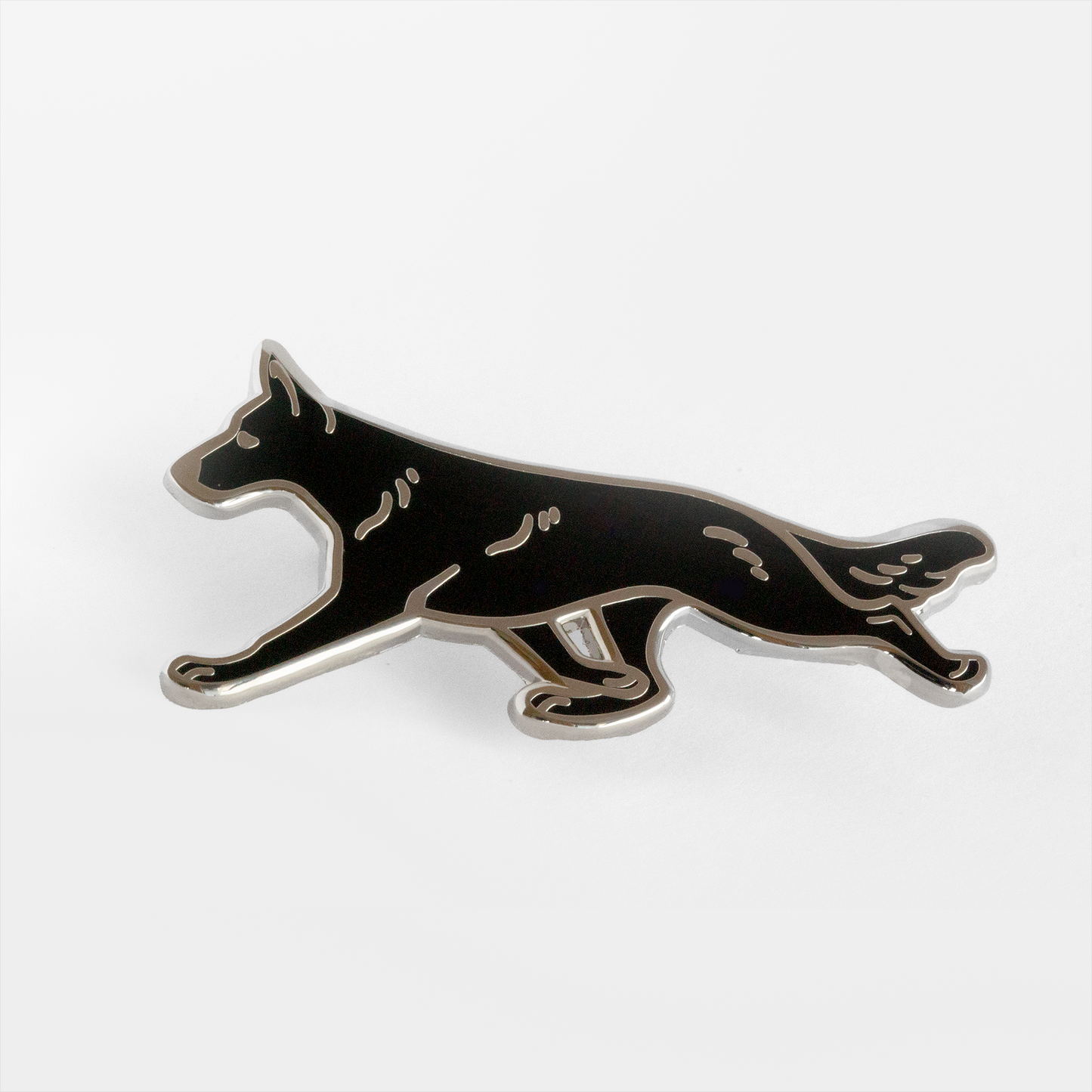 German Shepherd Dog Pin - Black