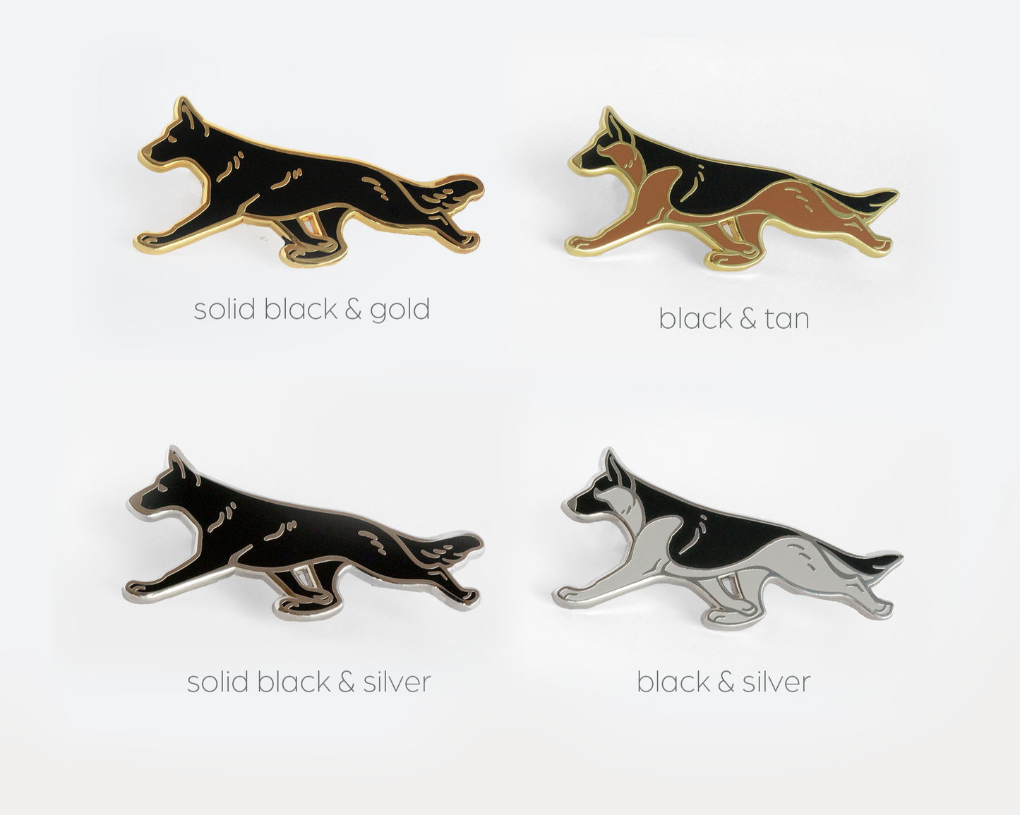 German Shepherd Dog Pin - Tan