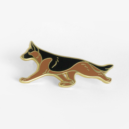 German Shepherd Dog Pin - Tan