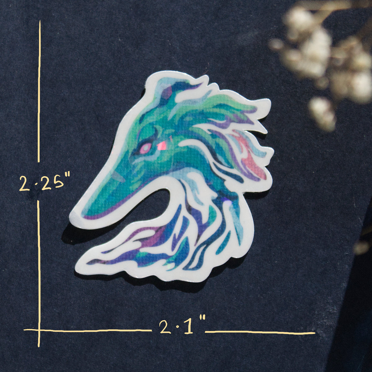 Aurora Silken Windhound Clear Sticker