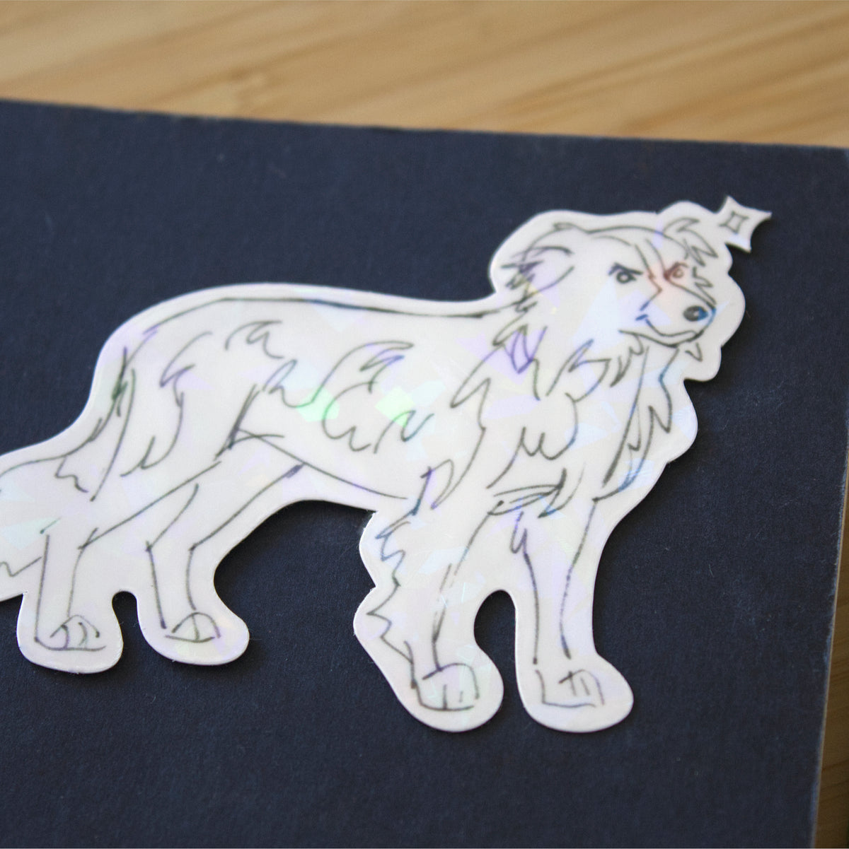 Old Hemp Border Collie Sticker