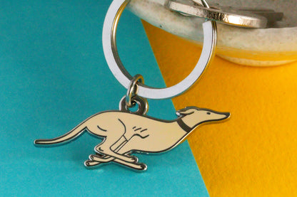 Greyhound Keychain - Fawn