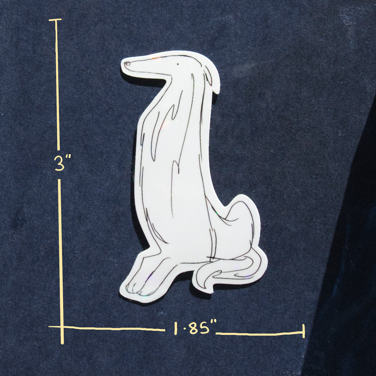 Long Dog Holographic Sticker