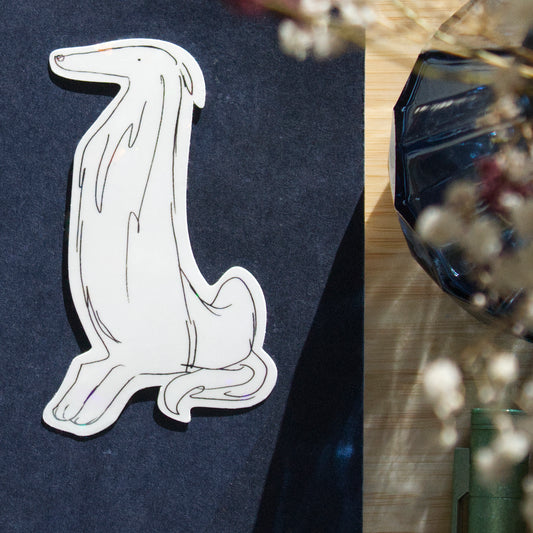 Long Dog Holographic Sticker