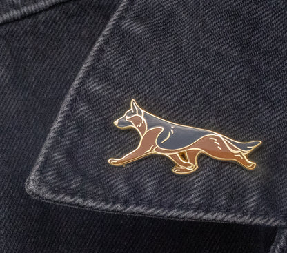 German Shepherd Dog Pin - Tan