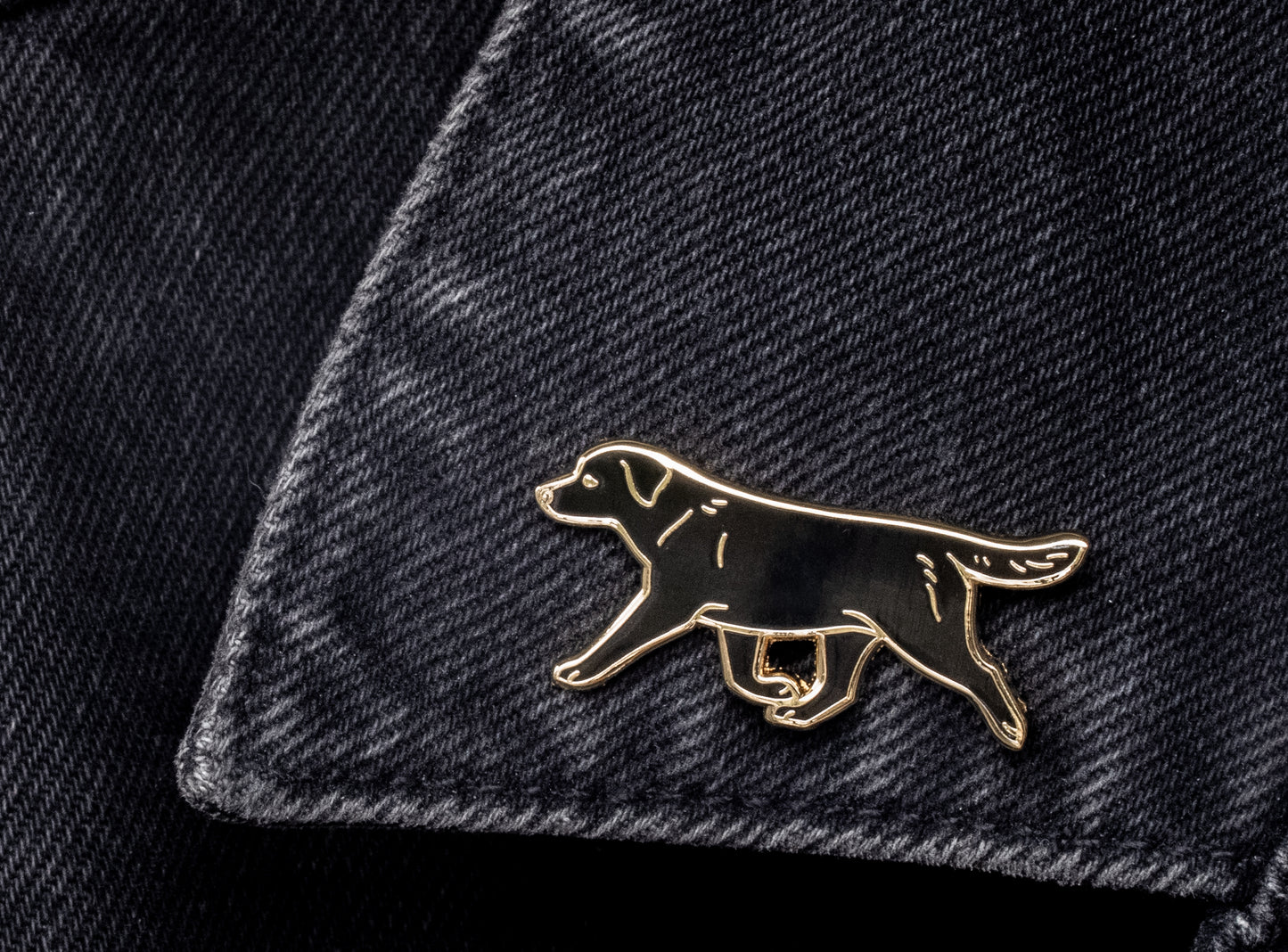 Labrador Retriever Pin - Black