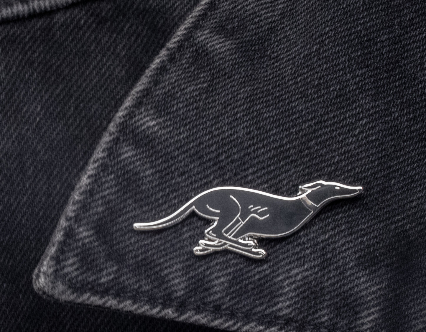 Greyhound Pin - Black