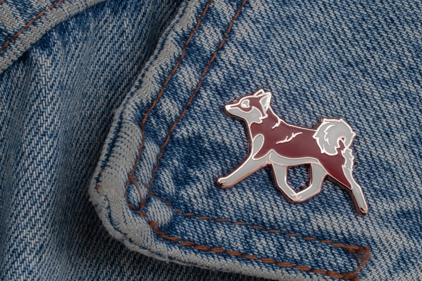 Alaskan Klee Kai Pin - Red