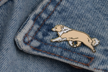 Border Collie Pin - Yellow