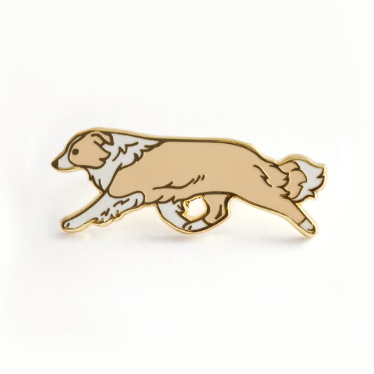 Border Collie Pin - Yellow