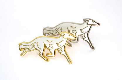 Silken Windhound Pin - White