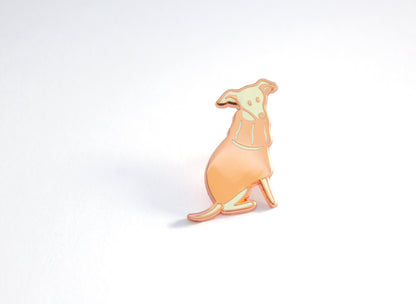 Sweater Sighthound Pin - White