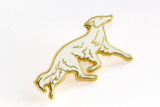 Silken Windhound Pin - White