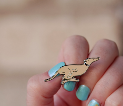 Greyhound Pin - Fawn