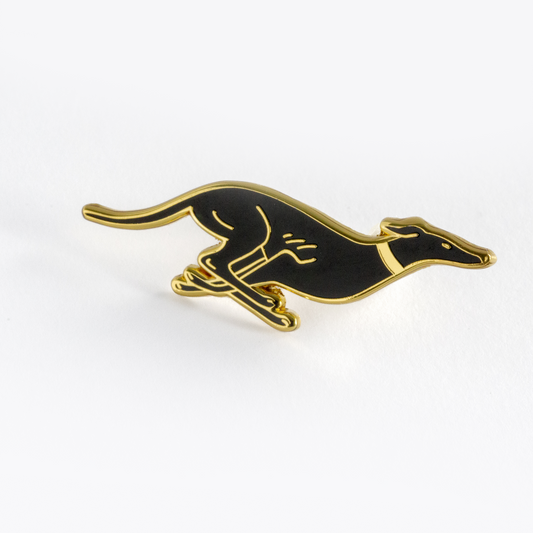 Greyhound Pin - Black