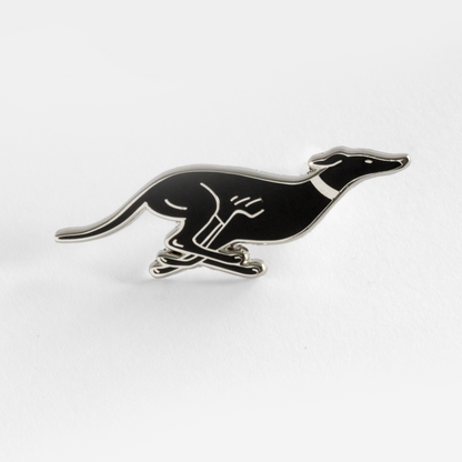 Greyhound Pin - Black