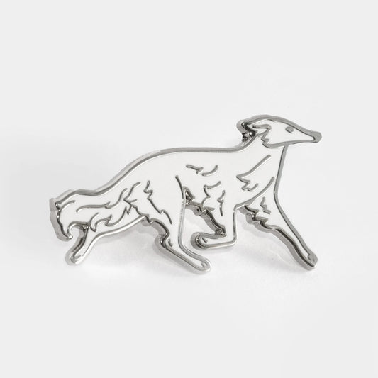 Silken Windhound Enamel Pin