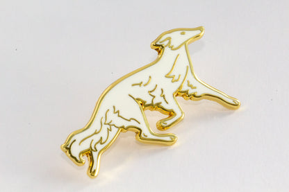 Silken Windhound Pin - White